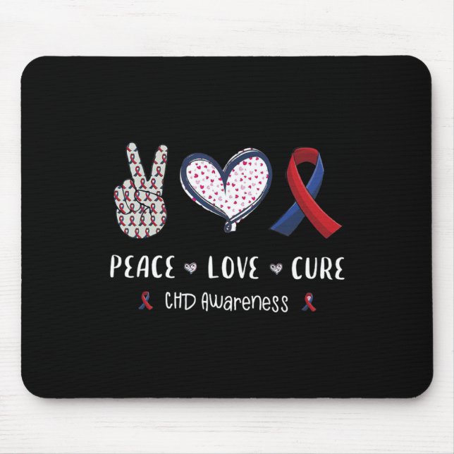 Mousepad Fita da Doença Cardíaca Coronária Mês de Conscient (Frente)