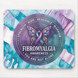 Mousepad Fita de Borboleta de Conscientização da Fibromialg