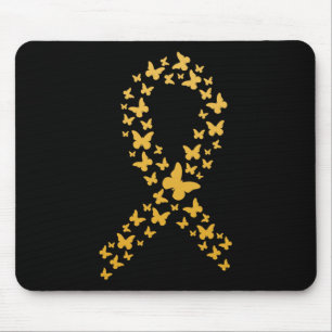 Mousepad Fita de Borboletas Douradas Fofas Conscientização