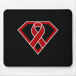 Mousepad Fita de câncer de mieloma múltiplo herói super-her