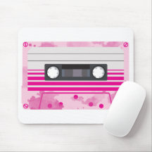 Fita de Cassete Rosa com Placas de Aquarela Rosa