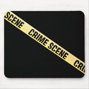 Mousepad Fita de cena do crime cortada. Fundo transparente