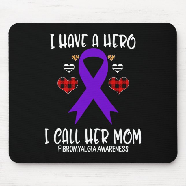 Mousepad Fita de Consciência Eu Tenho Herói Chamando-A Mãe (Frente)