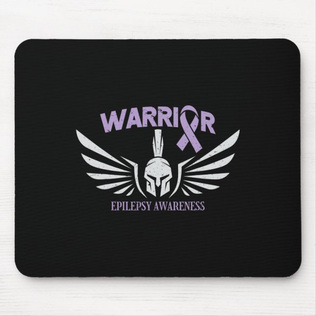 Mousepad Fita de Guerreiro da Conscientização da Epilepsia  (Frente)