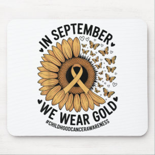 Mousepad Fita De Sensibilização Para O Cancer Da Infância C