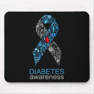 Mousepad Fita de Sensibilização para o Dia Mundial da Diabe