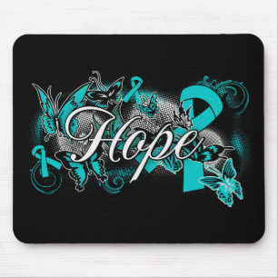 Mousepad Fita do jardim do câncer de ovário