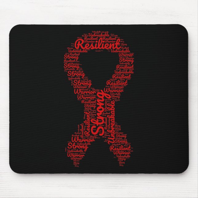 Mousepad Fita do Mês de Conscientização sobre Aneurisma Cer (Frente)