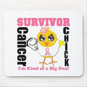 Mousepad Fita do pintinho do sobrevivente do cancro da mama