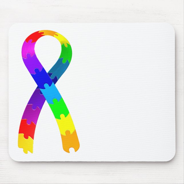 Mousepad Fita do quebra-cabeça do autismo (Frente)