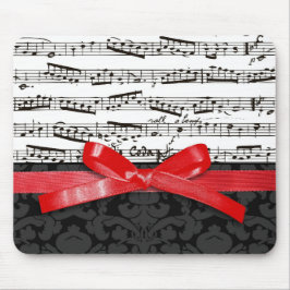 Mousepad Fita do vermelho das notas e do falso da música
