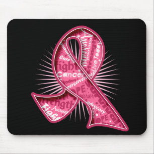 Mousepad Fita do Watermark do slogan do cancro da mama
