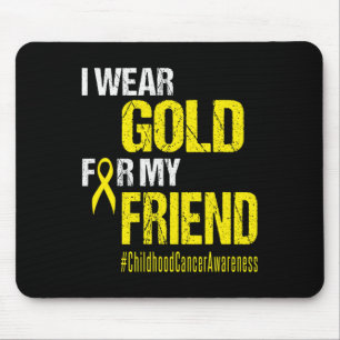 Mousepad Fita Dourada de Cancer de Infância para Vestir Dou