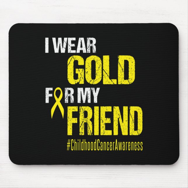 Mousepad Fita Dourada de Cancer de Infância para Vestir Dou (Frente)