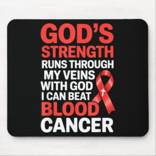 Mousepad fita guerreiro linfoma sangue força de Deus
