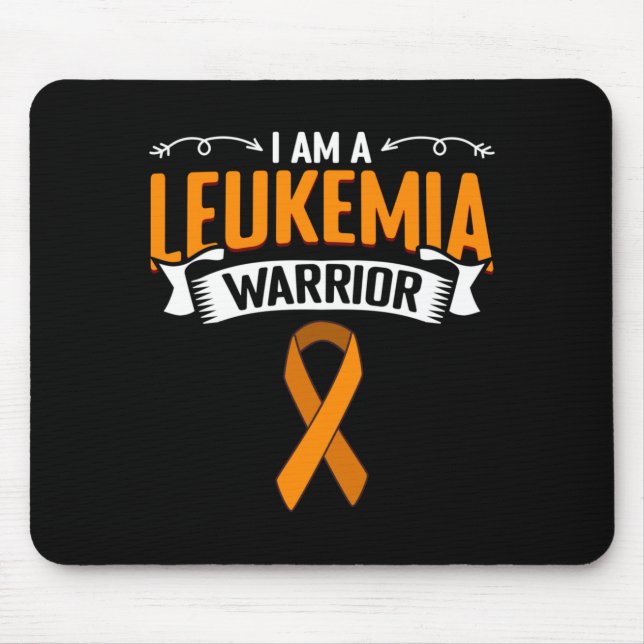 Mousepad Fita Laranja de Conscientização da Leucemia Mascul (Frente)