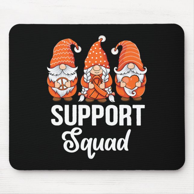 Mousepad Fita laranja Gnomos apoiam sobreviventes da Leucem (Frente)
