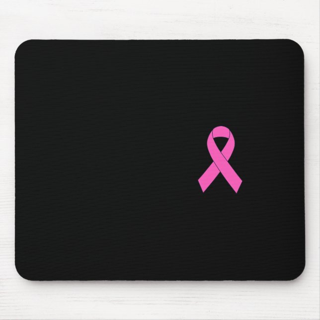 Mousepad Fita rosa-branca, Cancer-de-vidro-rosa Sensibiliza (Frente)