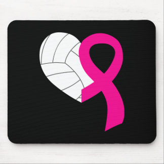 Mousepad Fita Rosa de Voleibol e Alavanca do Cancer de Mama