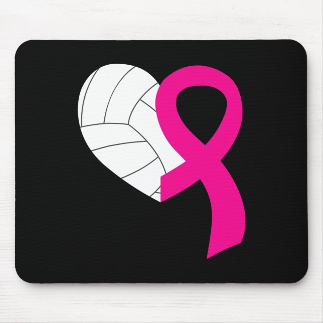 Mousepad Fita Rosa de Voleibol e Alavanca do Cancer de Mama (Frente)