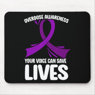 Mousepad Fita Roxa de Conscientização sobre Superose Vício
