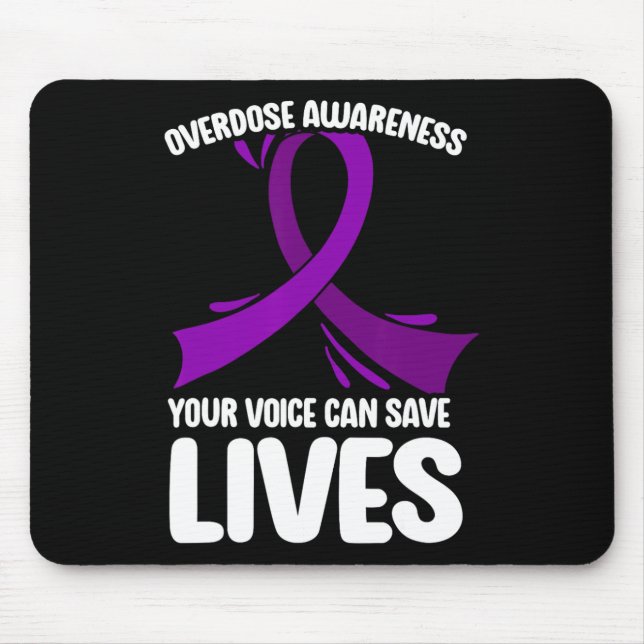 Mousepad Fita Roxa de Conscientização sobre Superose Vício  (Frente)