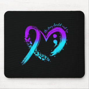 Mousepad Fita Roxa e Turquesa do Coração da Consciencializa