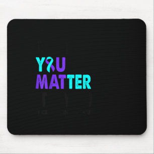 Mousepad Fita Roxa Teal de Prevenção e Conscientização Você