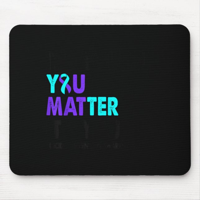 Mousepad Fita Roxa Teal de Prevenção e Conscientização Você (Frente)