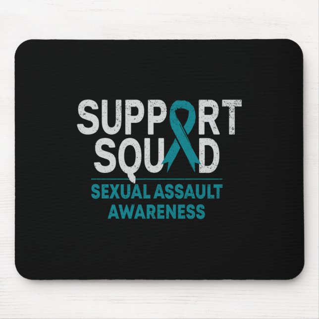 Mousepad Fita Teal Mês de Sensibilização de Ual-Ual de Supo (Frente)