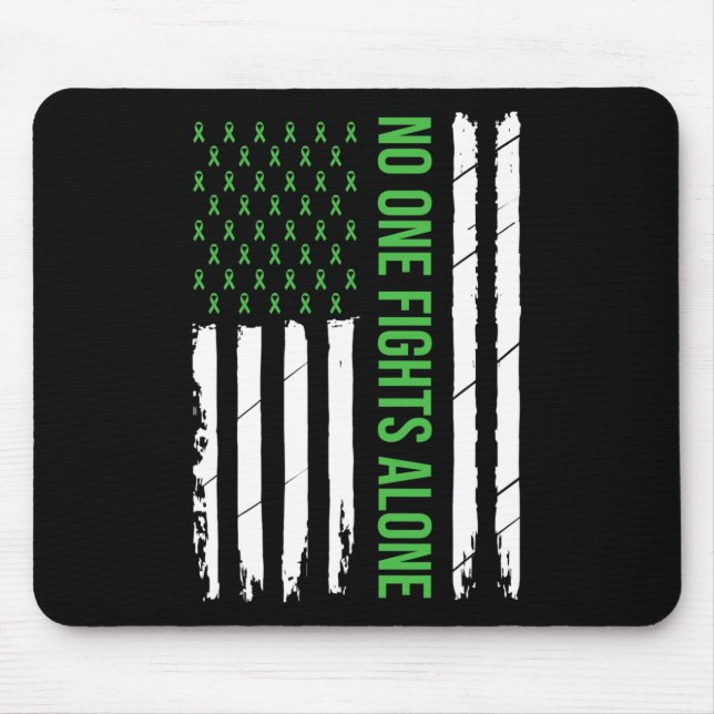 Mousepad Fita Verde de Consciência sobre Saúde (Frente)