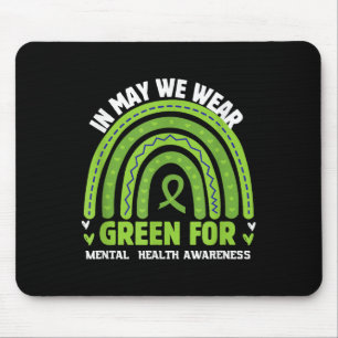 Mousepad Fita Verde de Sensibilização para a Saúde Mental