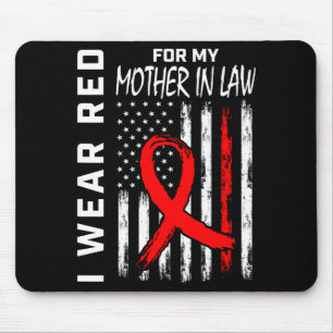 Mousepad Fita Vermelha Para a Doença Cardíaca da Minha Sogr