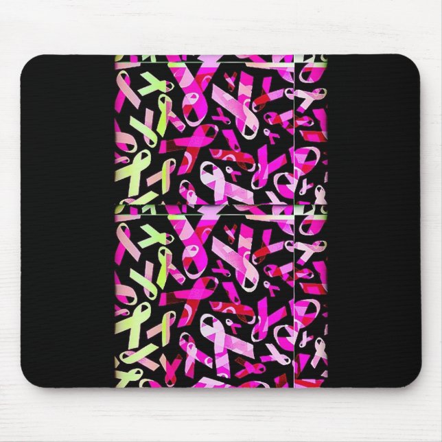 Mousepad Fitas de câncer de mama Funky (Frente)