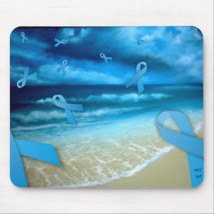 Mousepad Fitas Floaing do cancro da próstata sobre a praia