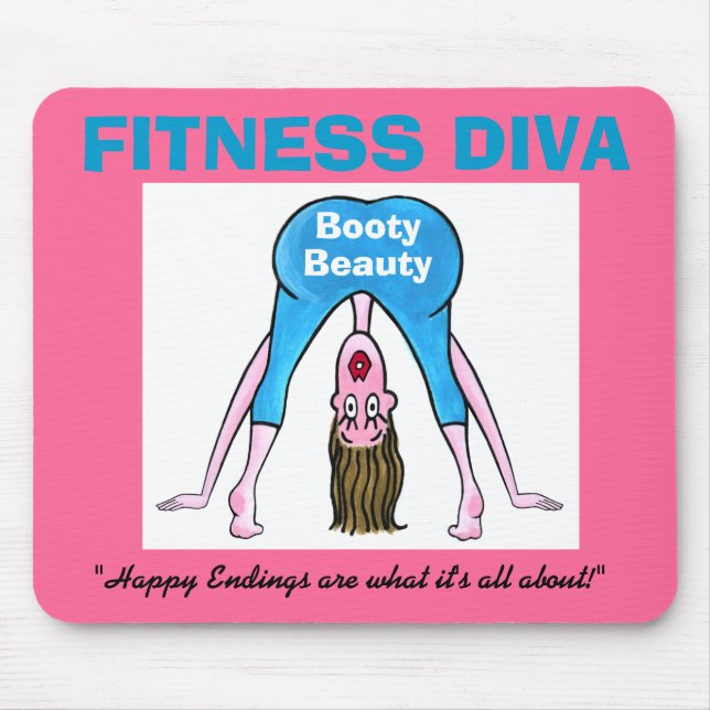 Mousepad FITNESS DIVA - Booty Beauty (Frente)
