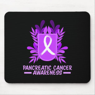Mousepad Fl da Fita Roxa do Mês de Sensibilização do câncer