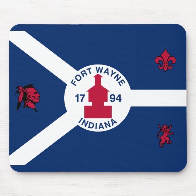 Mousepad Flag Fort Wayne, Indiana (Frente)