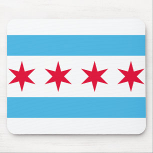 Mousepad Flag of Chicago, Illinois