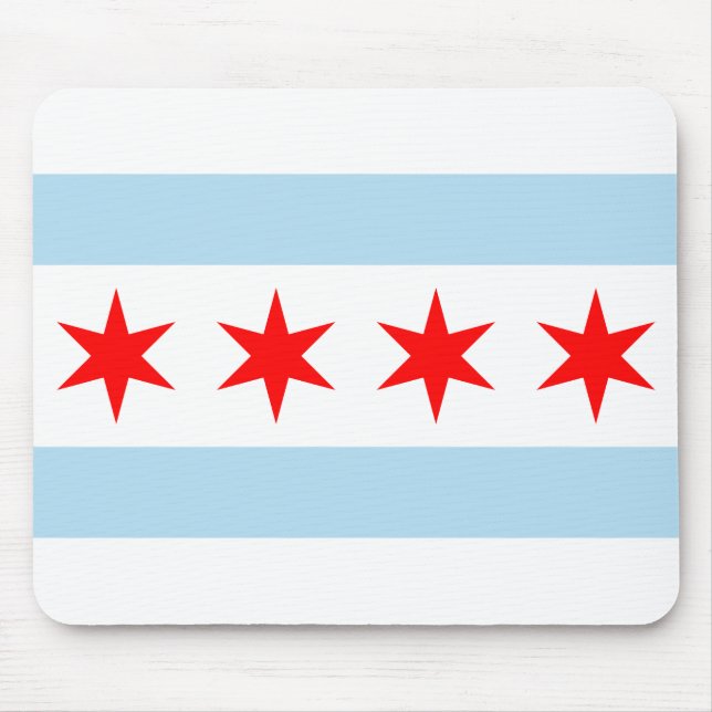 Mousepad Flag of Chicago, Illinois (Frente)