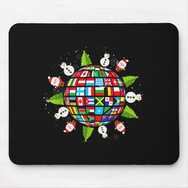Mousepad Flags Of The World, Xmas Around The Globe  (Frente)
