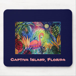 Mousepad Flamingo cor-de-rosa - ilha de Captiva, Florida