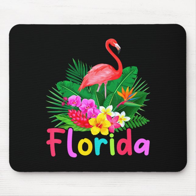 Mousepad Flamingo da Flórida Planta Tropical Férias de Verã (Frente)