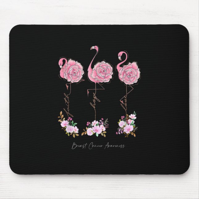 Mousepad Flamingo Daisy Faith Hope ama o conhecimento do Ca (Frente)