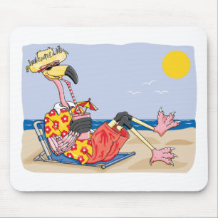 Mousepad Flamingo na praia
