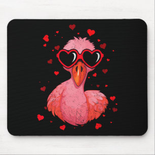 Mousepad Flamingo Namorados Pulga Amantes De Coração