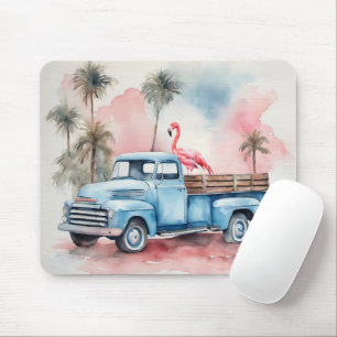 Mousepad Flamingo No Caminhão Azul Retroativo