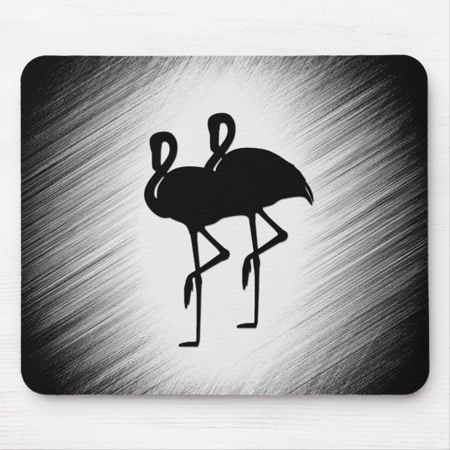 Mousepad Flamingo Preto e Branco (Frente)