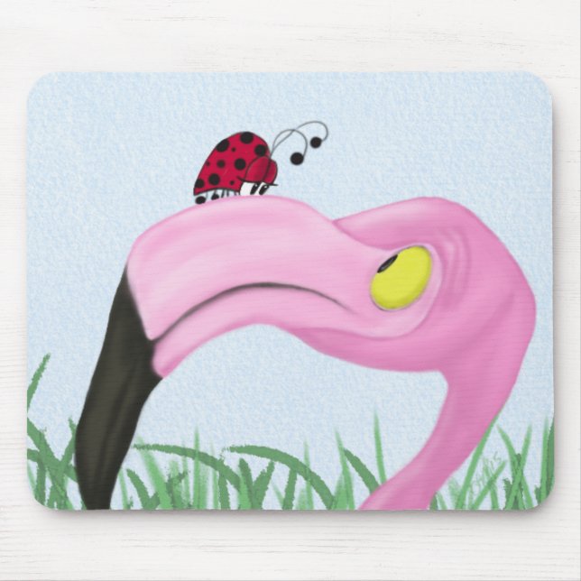 Mousepad Flamingo Rosa bonito (Frente)