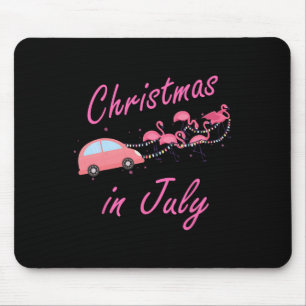 Mousepad Flamingo Rosa Engraçado Fofo Carro de Camping Nata